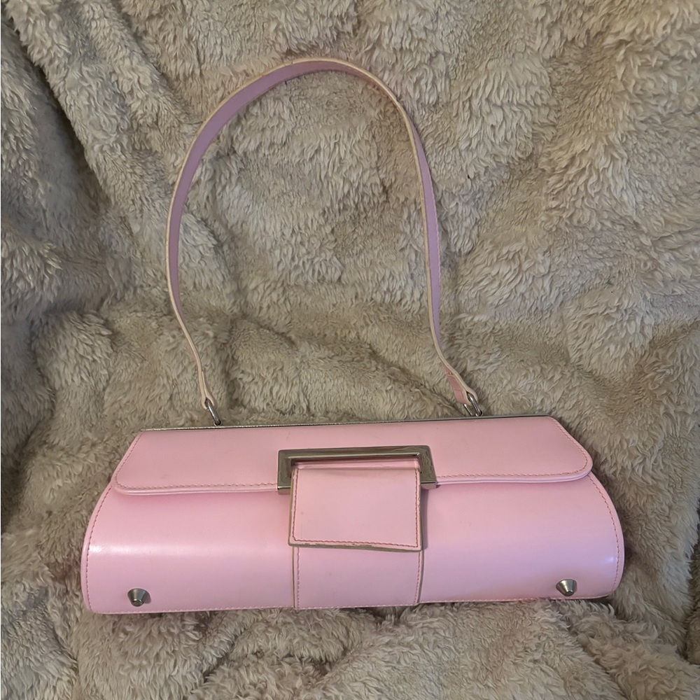 Pink Faux Leather Purse